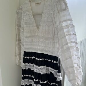 Ulla Johnson Black and White Dress - size s